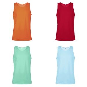 DELTA APPAREL 4 PK PRO WEIGHT ADULT TANK TOP  - SIZE XL (NEW WITH TAGS)
